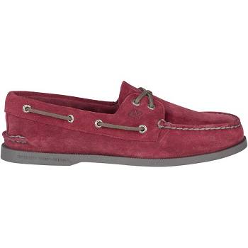 Sperry Authentic Original Suede Bordove - Panske Mokasíny